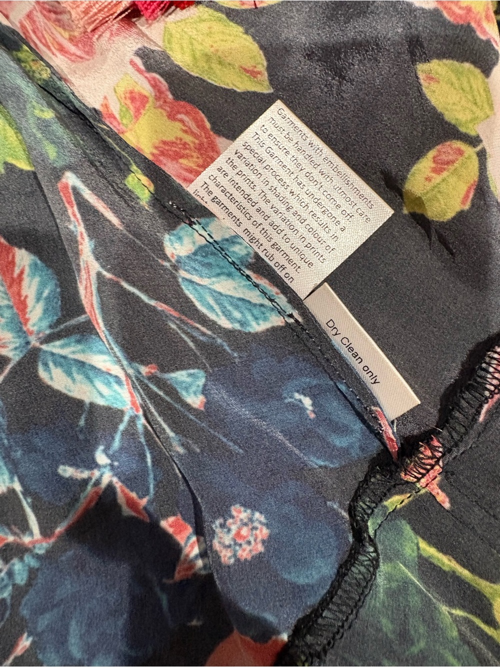 $400 Rococo Sand floral tie waist wrap mini dress S - Picture 6 of 9